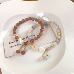 fashion color crystal shell bracelet natural stone bracelet