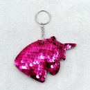 fashion doublesided reflective fish scales sequins unicorn keychainpicture10