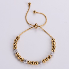 Mode verstellbare Größe Schlangenkette 18 Karat Gold Perlenarmband