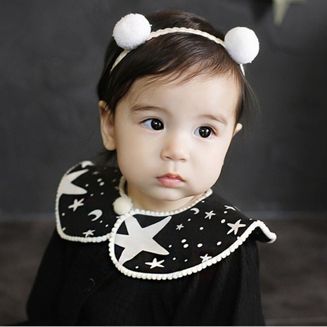Korean children's new plush ball baby headband wholesale's discount tags