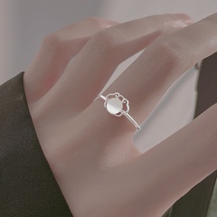 new trend geometric s925 silver Ruyi safe lock ring female