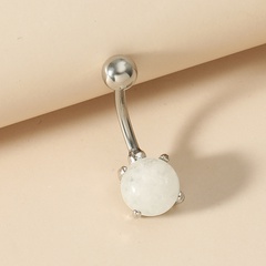Fashion new amethyst pearls imitation opal belly button rings