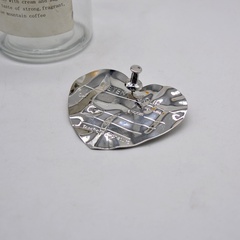 new metal iron piece heart tassel brooch suit pin accessories