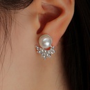 fashion simple pearl earrings geometric diamond alloy stud earringspicture7