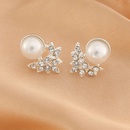 fashion simple pearl earrings geometric diamond alloy stud earringspicture10