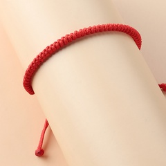 fashion simple red rope solid color adjustable bracelet