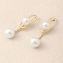 fashion simple geometric inlaid pearl alloy drop earringspicture9