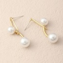 fashion simple geometric inlaid pearl alloy drop earringspicture10
