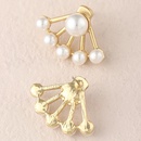 fashion inlaid pearl simple semicircle alloy stud earringspicture10
