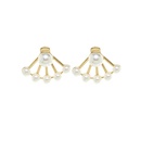fashion inlaid pearl simple semicircle alloy stud earringspicture11