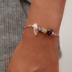 fashion simple creative colorful crystal stone crushed stone bracelet