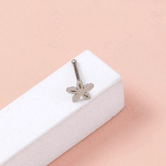fashion stainless steel lotus nose nail body piercing jewelry