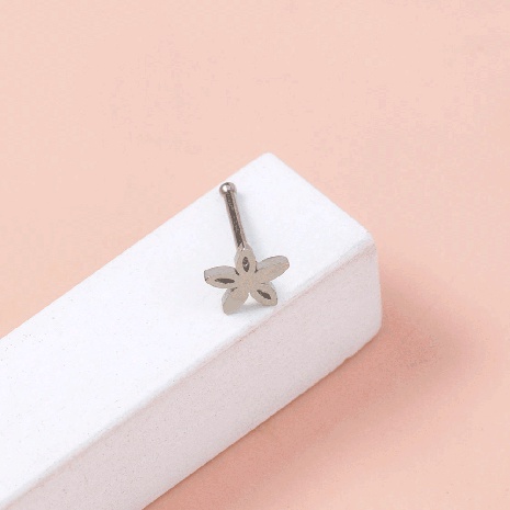 fashion stainless steel lotus nose nail body piercing jewelry's discount tags