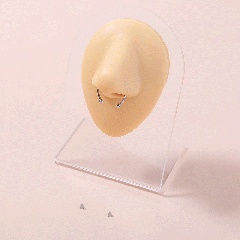 simple en forme de C cuivre zircon piercing nez anneau nez goujon piercing bijoux en gros