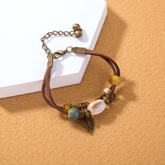 fashion retro hand-woven cowhide rope Bohemian bracelet