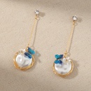 simple tassel pearl butterfly flower ladies metal earringspicture8