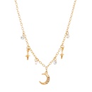 simple inlaid rhinestone moon star tassel necklacepicture11