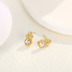 fashion full diamond earrings stainless steel fashion drop earrings