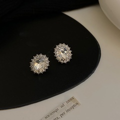 2022 new oval round pendant earrings