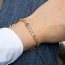 Bracelets fashion letter Mothers Day Cuban female inlaid zircon copper braceletpicture8