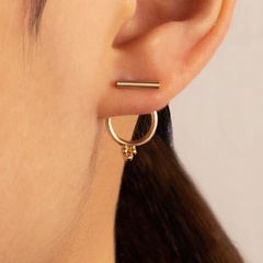 Fashion Simple Alloy Round Geometric Stud Earrings