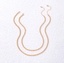 Simple Necklace Jewelry Gold Beaded Double Layer Necklacepicture9