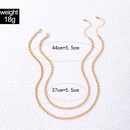 Simple Necklace Jewelry Gold Beaded Double Layer Necklacepicture13