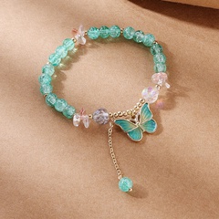 Korean version of butterfly color crystal beaded bracelet