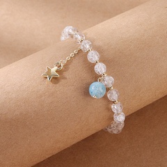 simple fashion crystal bead star tassel bracelet