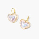 Korean style heart shaped pearl metal drop earrings wholesalepicture9