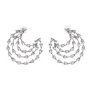 new geometric alloy diamond large earringspicture6