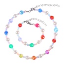 color laser bead pearl stitching chain necklace bracelet setpicture10