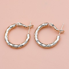 New Korean geometric c-shaped copper women's thick earrings