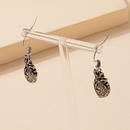 retro creative heartshaped asymmetrical organ alloy earrings jewelrypicture7