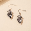 retro creative heartshaped asymmetrical organ alloy earrings jewelrypicture8