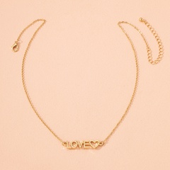 Korean style letter LOVE heart-shaped pendant necklace