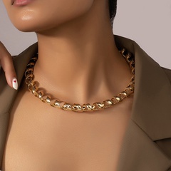 Fashion alloy spiral collar OT buckle necklace female