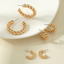 simple solid color twisted circle alloy earrings ear studs wholesalepicture6