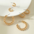 simple solid color twisted circle alloy earrings ear studs wholesalepicture7