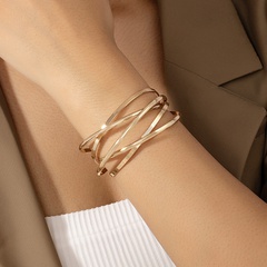 vintage style geometric winding lines alloy bracelet wholesale