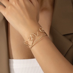 simple golden letter LOVE knotted open alloy bracelet Valentine's Day gift
