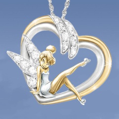 new heart-shaped angel elf pendant necklace
