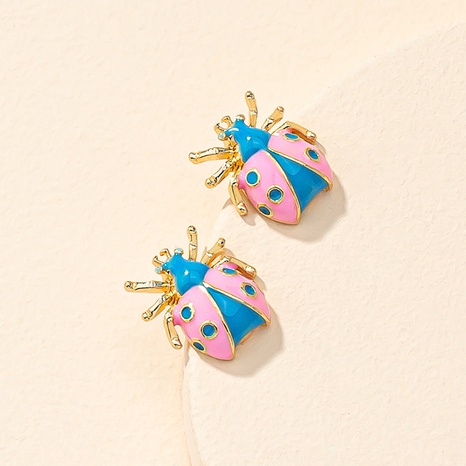 2022 fashion animal enamel glaze ladybug stud earrings's discount tags