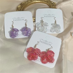 Fashion new crystal colorful shell simple alloy earrings female