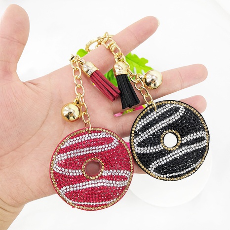 cute donut keychain pendant fashion bag accessories's discount tags