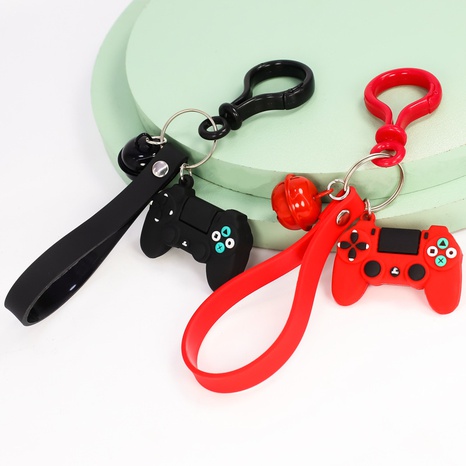 Simple Video Game Handle Couple Joystick Machine PVC Key Ring NHHED662086's discount tags