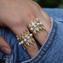 new fashion jewelry pearl microencrusted zircon womens full diamond copper ringpicture7