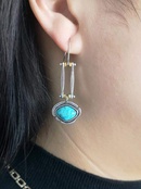 new creative retro turquoise fashion long swing asymmetric earringspicture10
