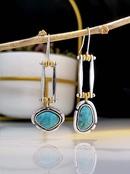 new creative retro turquoise fashion long swing asymmetric earringspicture12