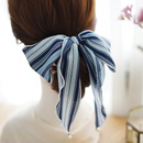 Fashion cute striped fabric bow ribbon hair ring femalepicture8